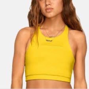 Yellow Tech Sweat Crop